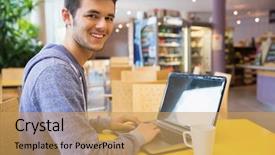  Presentation with canteen - Cool new presentation theme with cafe at the university backdrop and a  colored foreground