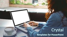  Presentation with canteen - Theme enhanced with cafe at the university background and a  colored foreground