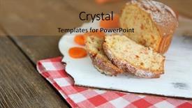  Presentation with muffin - Beautiful theme featuring cafe de zanahoria - carrot muffin on a white backdrop and a coral colored foreground