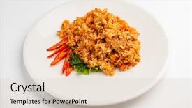  Presentation with onion - Slide deck featuring cafe de zanahoria - rice pilaf with meat carrot background and a soft green colored foreground