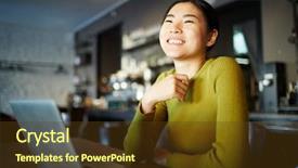  Presentation with cafe - PPT layouts with cafe in front of laptop background and a tawny brown colored foreground