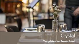  Presentation with cafe - Beautiful presentation design featuring cafe table in laneway focus backdrop and a gray colored foreground