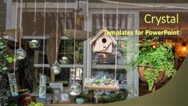  Presentation with bottle - Slides with cafe-with-birdhouse-nestles-glass background and a tawny brown colored foreground