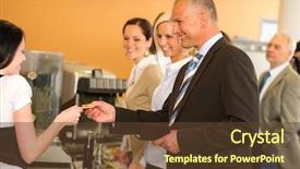  Presentation with credit card fraud fraud - Presentation having cafeteria man pay by credit background and a tawny brown colored foreground
