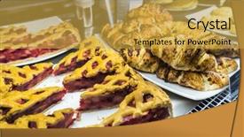  Presentation with cafeteria - Presentation theme featuring cafeteria tray background and a yellow colored foreground
