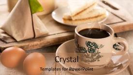  Presentation with chinese traditional - PPT theme enhanced with caffeine drinks - steaming traditional oriental chinese kopitiam background and a coral colored foreground