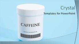  Presentation with drug - PPT theme consisting of caffeine-it-is-a-nootropic background and a sky blue colored foreground