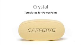  Presentation with medical pills - Slide deck featuring caffeine-pharmaceutical-medicine-pills-tablet background and a white colored foreground