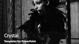  Presentation with cage - Amazing presentation theme having caged bird - fashion model in fantasy dress backdrop and a black colored foreground