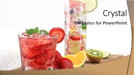  Presentation with fruit cocktail - Audience pleasing presentation theme consisting of caipirinha - fruit cocktail over wood background backdrop and a white colored foreground