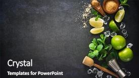  Presentation with cocktail bar - Audience pleasing slide deck consisting of caipirinha - mint lime ice ingredients backdrop and a dark gray colored foreground