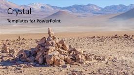  Presentation with inca - Slides featuring cairn quechuan shrine to the indigenous inca goddess pachamama laguna verde eduardo avaroa andean fauna national reserve sur lipez bolivia background and a light blue colored foreground