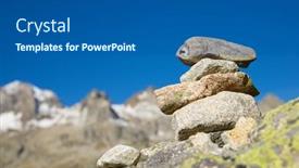  Presentation with path - Cool new presentation theme with cairn-to-indicate-the-right backdrop and a ocean colored foreground