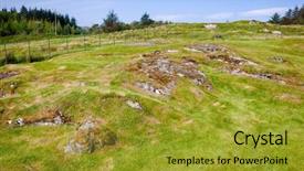 Presentation with prehistoric - Presentation consisting of cairnbaan prehistoric site with cup background and a gold colored foreground