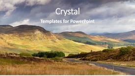  Presentation with scottish highlands - Amazing slide set having cairngorms - dramatic sky over the glen backdrop and a gray colored foreground
