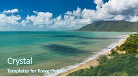 Presentation with queensland - Presentation theme consisting of cairns - view of daintree cape tribulation background and a ocean colored foreground