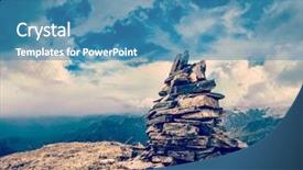  Presentation with vintage retro - Presentation design enhanced with cairns - vintage retro hipster style travel background and a  colored foreground