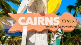  Presentation with palm trees on a - Amazing PPT theme having cairns welcome sign with palm backdrop and a  colored foreground