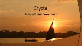  Presentation with nile egypt - PPT layouts with cairo egypt - sunset over nile background and a yellow colored foreground