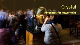  Presentation with egypt museum - Slides enhanced with cairo-egypt-007-january-2016 background and a tawny brown colored foreground