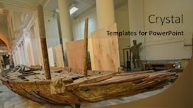  Presentation with egypt museum - Presentation theme consisting of cairo-egypt-02-january-2016 background and a coral colored foreground