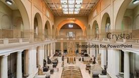  Presentation with egypt museum - PPT layouts enhanced with cairo-egypt-02-january-2016 background and a coral colored foreground