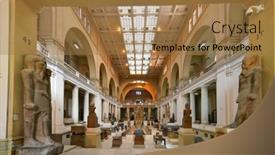  Presentation with egypt museum - Slides with cairo-egypt-02-january-2016 background and a coral colored foreground