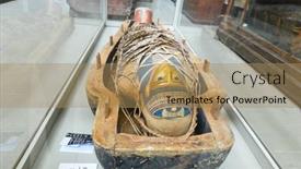  Presentation with egypt museum - Theme having cairo-egypt-02-january-2016 background and a coral colored foreground