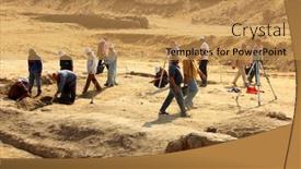  Presentation with archaeological - Colorful presentation theme enhanced with cairo-egypt-november-21-archaeological backdrop and a yellow colored foreground