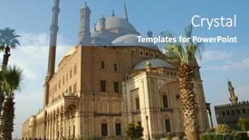  Presentation with cairo - PPT theme with cairo-october-28-tourists-gather background and a teal colored foreground