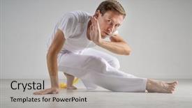  Presentation with renaissance art italia octagon - PPT layouts consisting of caixoeiras - man practicing capoeira brazilian martial background and a light gray colored foreground