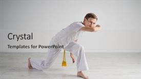  Presentation with renaissance art octagon - Cool new presentation with caixoeiras - man practicing capoeira brazilian martial backdrop and a light gray colored foreground