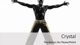  Presentation with dance beautiful couple dancing ballroom - Audience pleasing slide set consisting of caixoeiras - one man capoiera dancer dancing backdrop and a  colored foreground