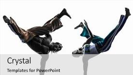  Presentation with dancing - Presentation featuring young woman in the boho style blowing smoke the blonde on a dark background close-up background and a tawny brown colored foreground.