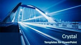  Presentation with traffic - Audience pleasing slide deck consisting of caiyuanba yangtze river bridge backdrop and a ocean colored foreground