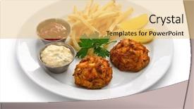  Presentation with maryland - Theme with cajun - homemade maryland crab cake plate background and a yellow colored foreground