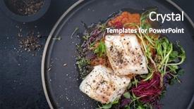  Presentation with trout fish file - Amazing slide set having cajun - steamed cod fish filet backdrop and a dark gray colored foreground