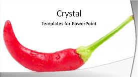  Presentation with cajun - PPT theme featuring cajun restaurant - chilli pepper on white background background and a  colored foreground