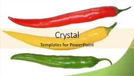  Presentation with chilli - Beautiful presentation theme featuring cajun restaurant - hot chilli peppers isolated backdrop and a yellow colored foreground