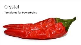 Presentation with red chilli - PPT layouts featuring cajun restaurant - red hot chilli peppers isolated background and a  colored foreground