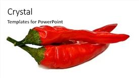  Presentation with red chilli - Cool new PPT theme with cajun restaurant - red hot chilli peppers isolated backdrop and a  colored foreground