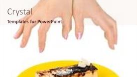  Presentation with bound - PPT theme featuring cake-and-bound-hands-isolated background and a lemonade colored foreground