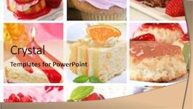  Presentation with dessert - Audience pleasing PPT theme consisting of cake and fruit dessert backdrop and a lemonade colored foreground