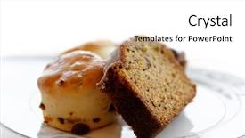  Presentation with afternoon tea - Theme consisting of cake and scones british afternoon background and a white colored foreground