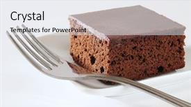  Presentation with cake - Theme consisting of cake brownies - brownie background and a  colored foreground