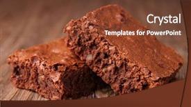  Presentation with cake - Presentation enhanced with cake brownies - brownie background and a tawny brown colored foreground