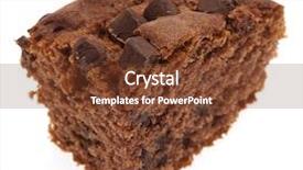  Presentation with brown and white - Audience pleasing presentation consisting of cake brownies - chocolate brownie isolated backdrop and a  colored foreground