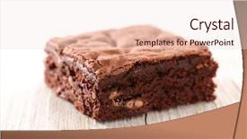  Presentation with chocolate - Beautiful PPT layouts featuring cake brownies - delicious chocolate brownie backdrop and a sky blue colored foreground