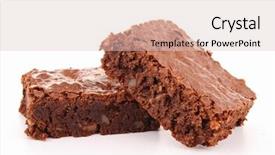  Presentation with cake - Cool new PPT layouts with cake brownies - isolated brownie backdrop and a lemonade colored foreground