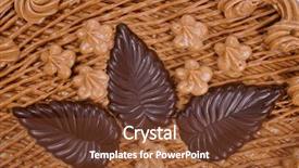  Presentation with cake - Presentation design consisting of cake famous throughout the world background and a  colored foreground